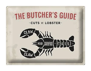Cartel de chapa langosta 40x30 cm cortes de langosta metal decoración cartel letrero de hojalata - Imagen 1 de 5