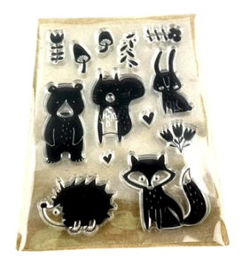 Ms. Sparkle Clear Stamps Woodland Creatures 13er Set Bär Hase Fuchs Stachelschwein - Bild 1 von 4