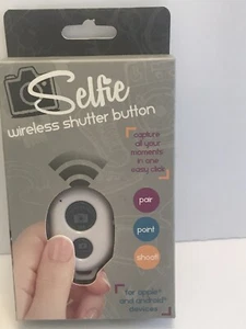 PULSANTE OTTURATORE WIRELESS BIANCO/SELFIE PER DISPOSITIVI APPLE E ANDROID-FOTO/VIDEO-NUOVO - Foto 1 di 10