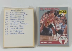 Set squadra NBA Hoops Chicago Bulls 1990-91 Michael Jordan Pippen Paxton Jackson - Foto 1 di 1