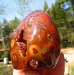 SACRED EARTH FIRE CARNELIAN GORGEOUS POLISHED CREATIVITY CRYSTAL FREEFORM TOWER - Picture 1 of 12