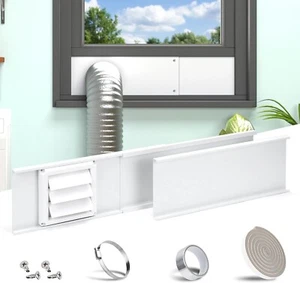Dryer Vent Window Kit, Adjustable Window Vent Kit with Outdoor Dryer Vent Cover, - Picture 1 of 9