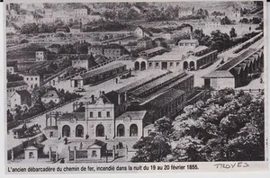 1984  --  LA GARE DE TROYES AVANT L INCENDIE DE FEVRIER 1855   3F308 - Picture 1 of 1