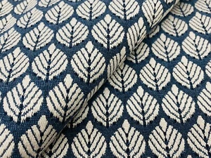 Romo Leaf Inspired Geometric Uphol Fabric- Hennell / Buxton Blue 4 yds 7859/08 - Picture 1 of 4