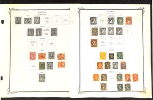 Colección de estampillas de Canadá de 1851 a 1963 en álbum especializado de Scott, 35 páginas, cargado - Imagen 1 de 18