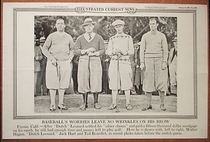 1927 ICN 12x19 Display Poster Golf Walter Hagen Dutch Leonard Hart Ted Benedict - Bild 1 von 2