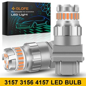 2Pcs 3155 3156 3157 LED Turn Signal Light Bulbs CANBUS Anti Hyper Flash Amber - Picture 1 of 12