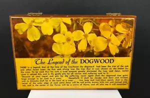 Vintage Legend of Dogwood Cedar Jewelry Box Souvenir of Hot Springs Arkansas - Picture 1 of 10