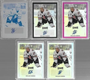 2016-17 Leaf Metal Nolan Kneen BA-NK1 Black Prismatic Auto RC 5/7 Blazers - Picture 1 of 1