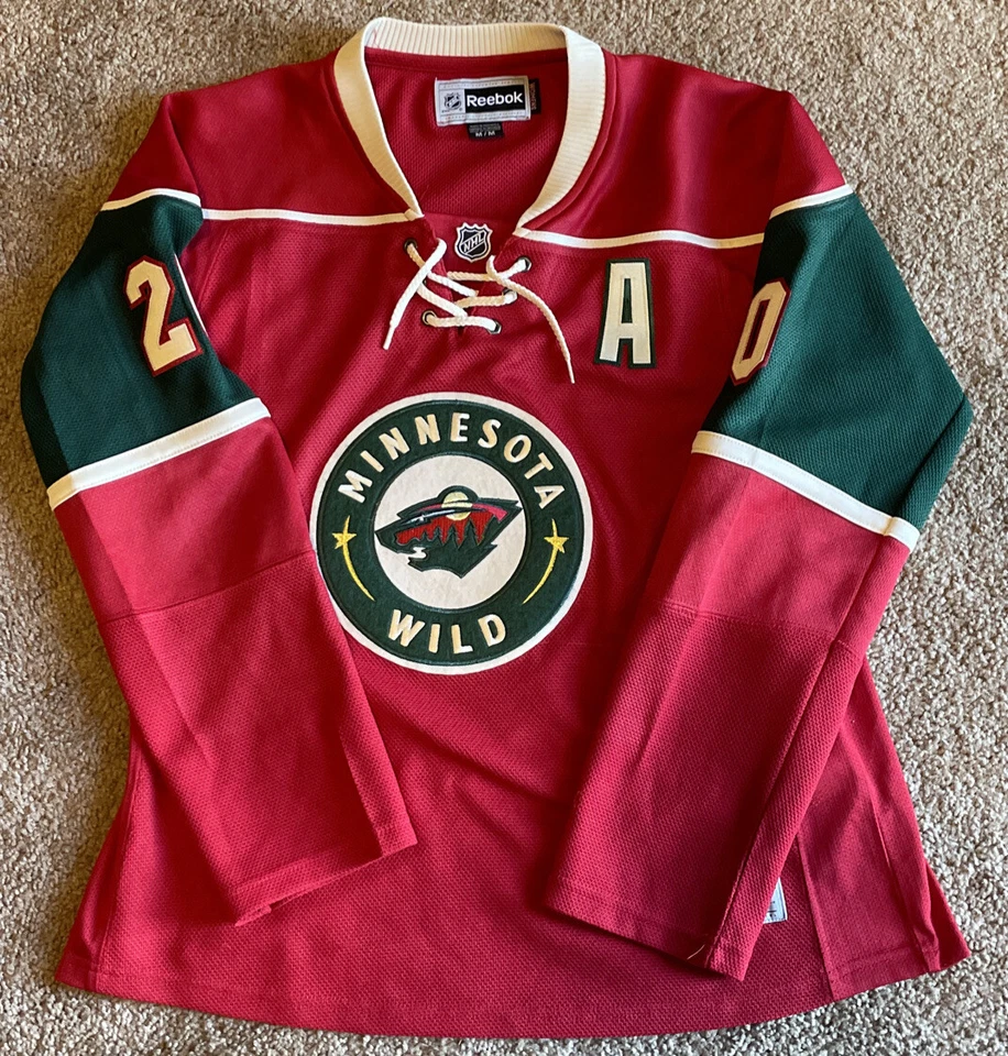 Camiseta Reebok Premier NHL Minnesota Wild Ryan roja suter para mujer talla mediana Foto 1 de 4