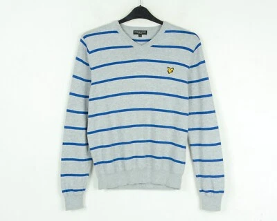 LYLE & SCOTT L мужчин толстовка свитер джемпер пуловер V шеи логотип Топ хлопок - Изображение 1 из 4