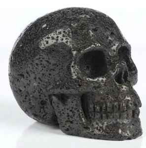 Teschio di Cristallo 79g Minerale Pietra Lavica Crystal Skull Reiki Chakra - Foto 1 di 7