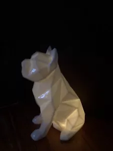 Bulldogge, Porzellan, zum Beleuchten, weiß - Bild 1 von 5