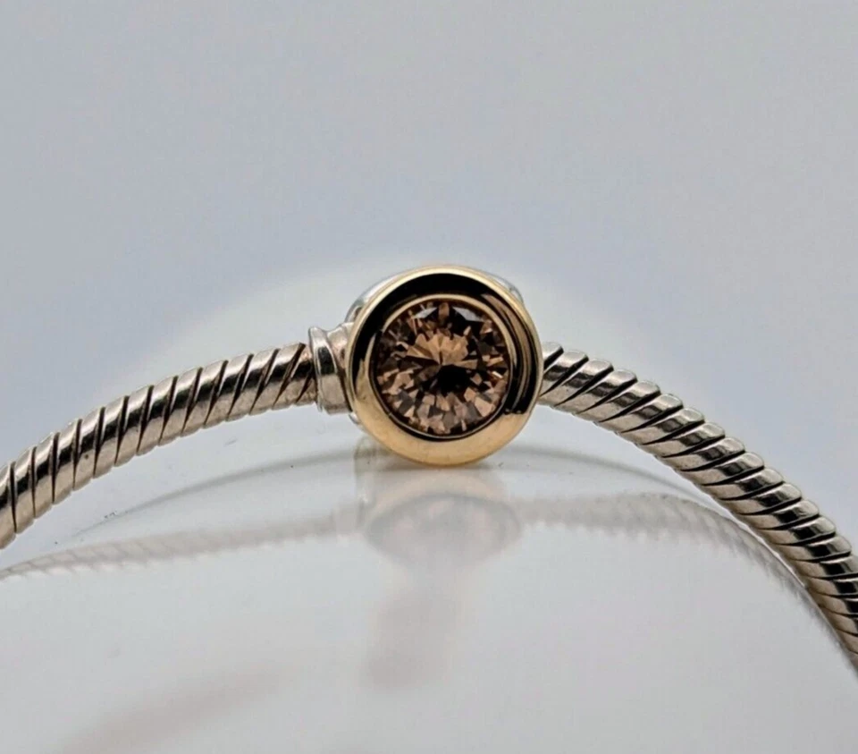 Pandora  Charm Armband 925 ALE - 14k Gold  für Pandora Armbänder #439 - Bild 1 von 4