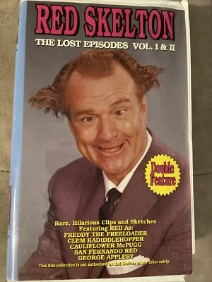 Red Skeleton the Lost Episodes Vol 1 & 2 VHS Movie Double Feature -Clamshell B&W - Image 1 of 4