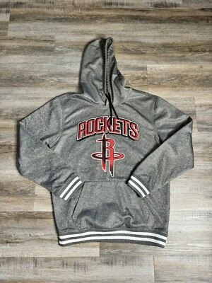 Houston Rockets Hoodie Mens Med Gray Long Sleeves NBA Unk Hooded Sweatshirt - Image 1 of 4