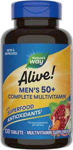 Nature’S Way Alive! Men’S 50+ Complete Multivitamin, Supports Multiple Body Syst - Picture 1 of 12