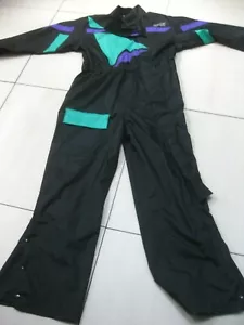 TUTA SCI VINTAGE RETRÒ UOMO MEDIA donna 16 18 verde totale impermeabile pioggia - Foto 1 di 8