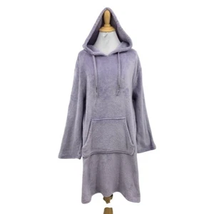Wildfox Robe Womens S Small Lavender Ultra Plush Oversized Cozy Hoodie Pullover - Picture 1 of 14