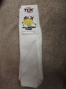 TCK All Sport Tube Socks - White - Small - Football/Soccer/Baseball (G 15) - Picture 1 of 2