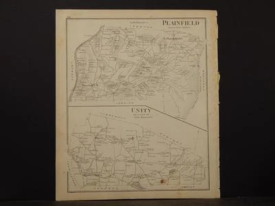New Hampshire, Sullivan County Map, Newport, 1892 Revers. Single Page L4#93 - Image 1 of 2
