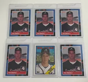 Tom Glavine ROOKIE CARD lot - Atlanta Braves 6 cards 1 price - Picture 1 of 2