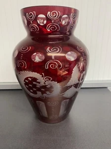 Blumenvase weinrot H ca. 22cm * - Bild 1 von 3