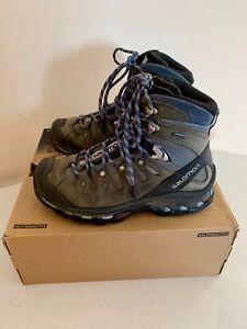 Salomon Quest 4D 2 GTX W Walking Hiking Boots Womens Blue Size UK 4.5 EUR 37 1/3