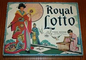 1936 Parker Brothers ROYAL LOTTO -Very Good Condition Beautiful Artwork on box - Picture 1 of 3