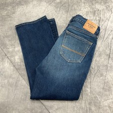 Abercrombie & Fitch Men Jeans 31"W x 30"L Button Fly A&E Bootcut Bluer Cotton