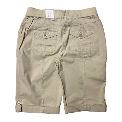 Chicos Ripstop Utility Bermuda Shorts Women Size .5 31 x 12 Stretch Peyote Khaki - Image 1 of 4
