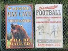 ￼Metal Signs Set Poster ￼Cute Boy Room Wall Decor Man Cave Bear Vintage Football