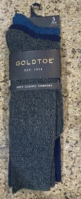 NWT Gold Toe Men's Nantucket Crew Socks (3 Pairs) Dress Socks - Image 1 of 4