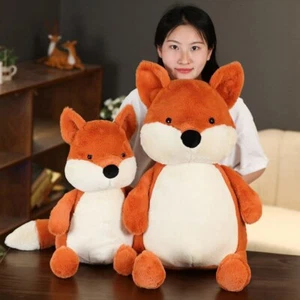 35-90cm Soft Fluffy Fox Plush Toy Cartoon Animal Fox Stuffed Doll Gift Pillows 9 - Picture 1 of 16