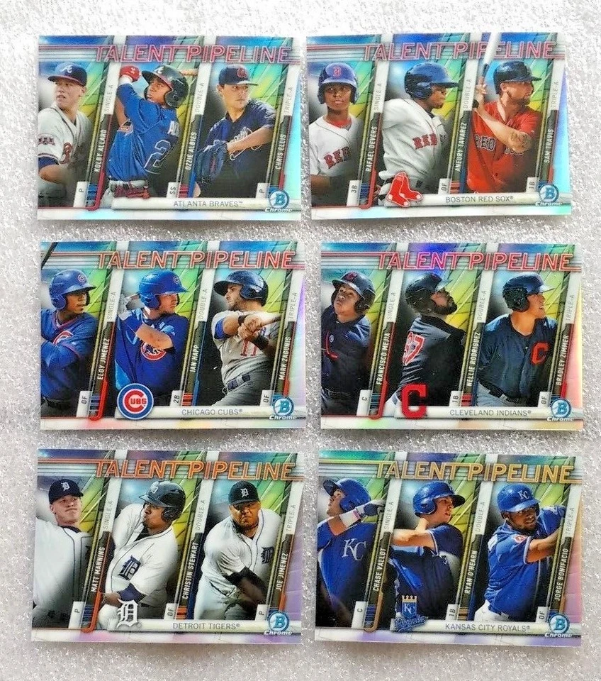2017 BOWMAN CHROME REFRACTOR TALENT PIPELINE INSERT - COMPLETE YOUR SET - Image 1 of 3