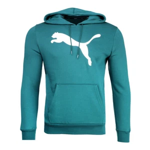 PUMA Cf  Cat Logo Pullover Hoodie Mens Green Casual Outerwear 67271223 - Picture 1 of 3