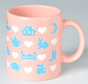 Rare Waechtersbach Ceramic Mug Pink Sailboat Flowers Hearts Pig Duck - Picture 1 of 6
