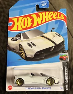 2023 Hot Wheels #13 HW Roadsters 2/10 '17 PAGANI HUAYRA ROADSTER White wGold10Sp - Picture 1 of 1