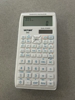 Victor Advanced Scientific Calculator 10 Digit Model 940 Solar Dual Power 2 Line - Image 1 of 2