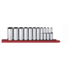 GearWrench 80563 11-Piece 3/8" Drive 12 Point Deep SAE Socket Set