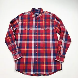 Camicia western vintage da uomo Wrangler a maniche lunghe a scatto perla taglia large alta LT - Foto 1 di 5