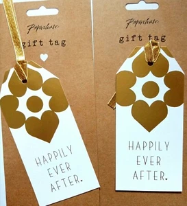 20x luxury wedding gift tag present metallic gold JOB LOT RRP£25 individual wrap - Picture 1 of 2