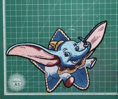 Large Sew-On Embroidered Patch of Dumbo Appliqué W 9 1/4" H 6 1/2" - Image 1 of 3