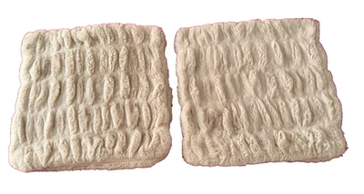 Juego de fundas de almohada acanaladas de piel sintética POTTERY BARN marfil bronceado cuadrado 18”x18” con cremallera ~ 2 Foto 1 de 4