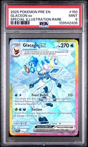 Glaceon Ex 150 PSA 9 Mint - Prismatic Evolutions - Pokemon - Picture 1 of 2