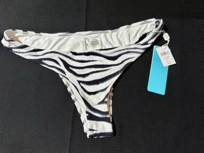 Nuevo con etiquetas XL Beach Bunny Aria Zebra Negro Blanco Escasa Parte Inferior de Bikini  Foto 1 de 4