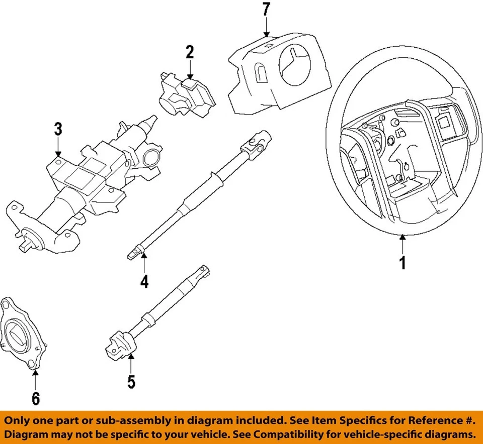FORD OEM 13-16 F-250 Super Duty Steering Column-Housing EC3Z3F791AA - Image 1 of 1