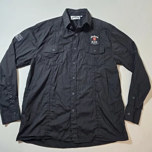 Jim Beam Black Mens Button Front Black Shirt Sz. XLarge  - Picture 1 of 13
