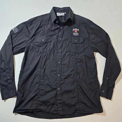 Jim Beam Black Mens Button Front Black Shirt Sz. XLarge  - Image 1 of 4