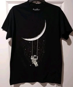NEW Graphic T-Shirt Astronaut Swinging On The Moon Size Medium *Free Shipping* - Picture 1 of 4